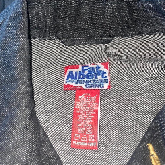 SUPER RARE VINTAGE FAT ALBERT AND THE JUNKYARD GANG JEAN JACKET DEADSTOCK XXL - Picture 3 of 4